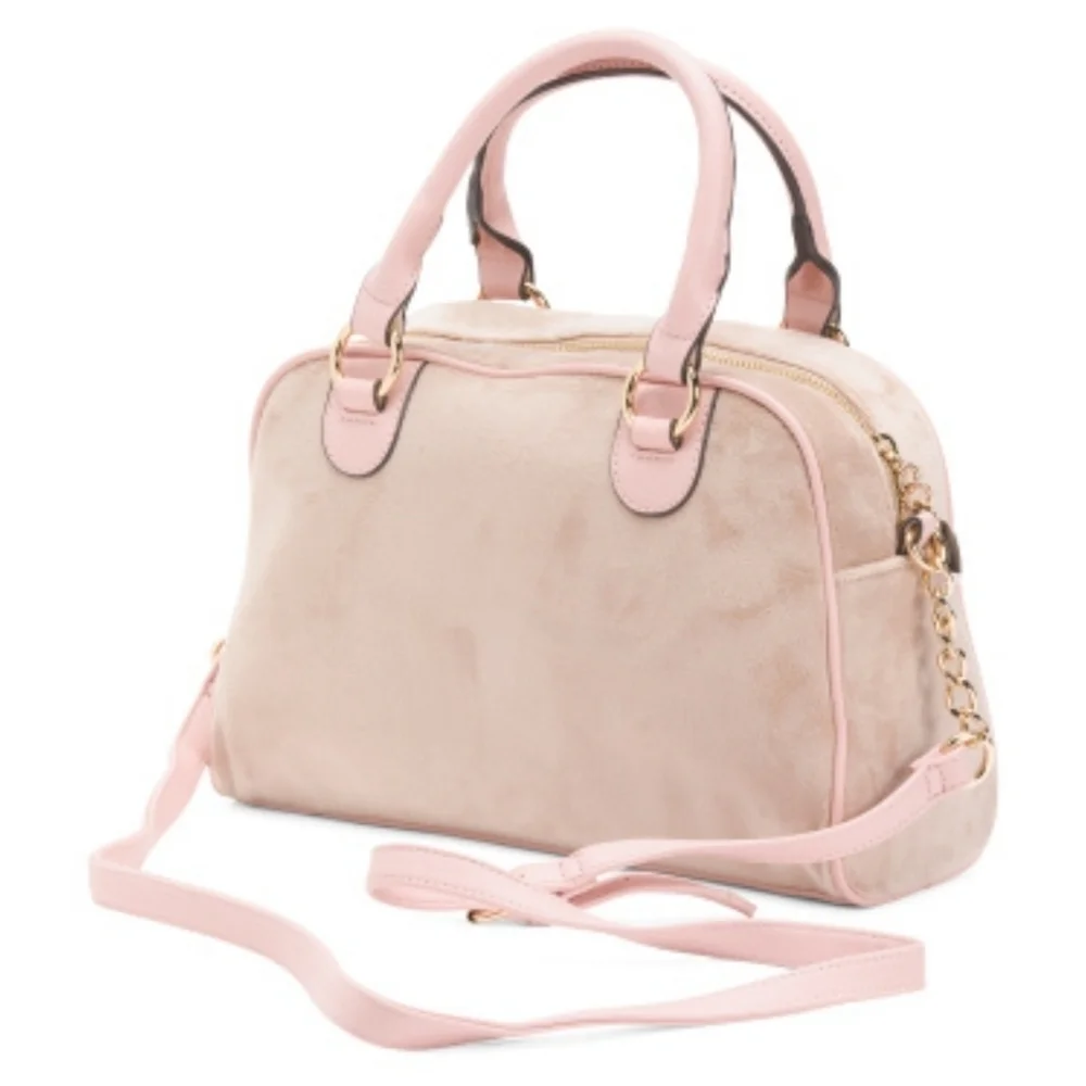 🩷▪️Juicy Couture▪️ Velour Heritage Cafe bowler bag